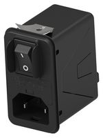 CORCOM - TE CONNECTIVITY 12HPSGD1-NG Filtered IEC Power Entry Module, IEC C14, Medical, 12 A, 250 VAC, DPST, Dual