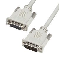 L-COM CS2N15MF-5 Computer Cable, D Subminiature Plug, 15 Way, D Subminiature Socket, 15 Way, 5 ft, 1.5 m